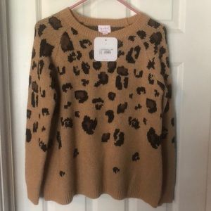 Leopard print maternity sweater